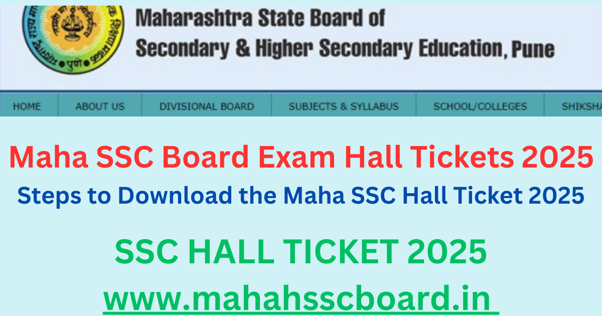 SSC Board Exam Hall Tickets 2025